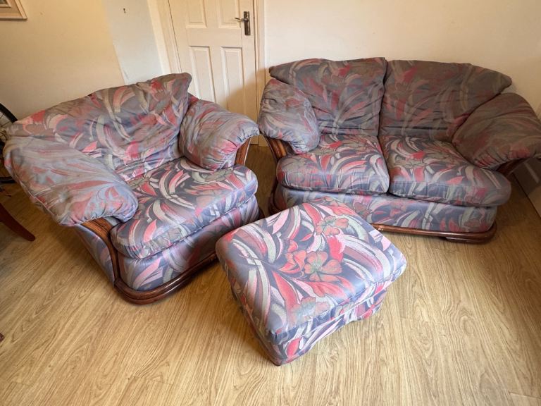 FREE 3-Piece Sofa Suite - Sofa, Armchair & Footstool (Musselburgh)