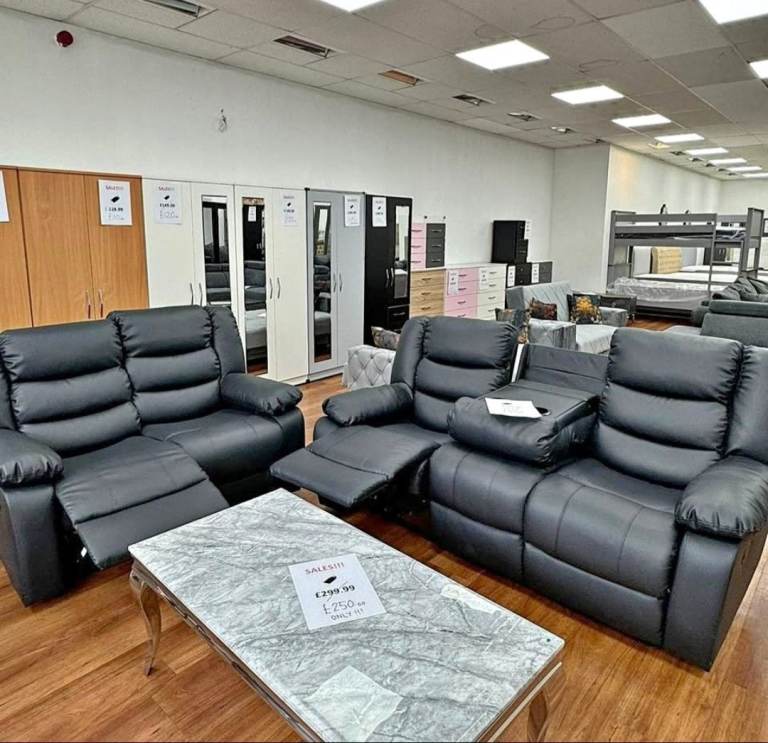 Big Sale - Brand New Roma Recliner Leather Corner And 3+2 Seater Sofa Set Available  ~~ Comfort Feel