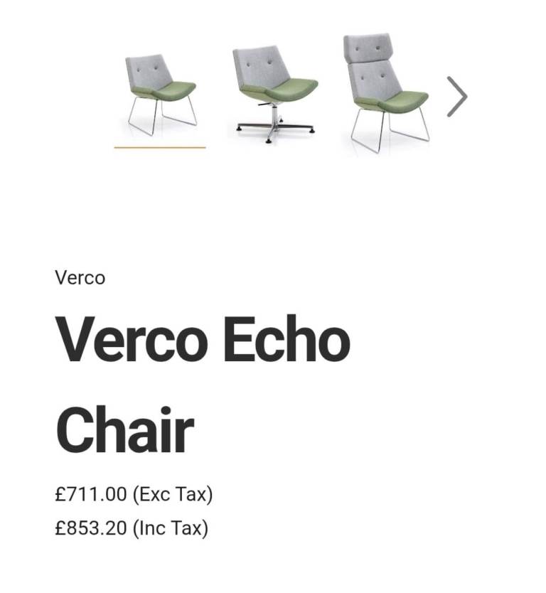 Verco Echo lounge Chair (10 available) £180 each
