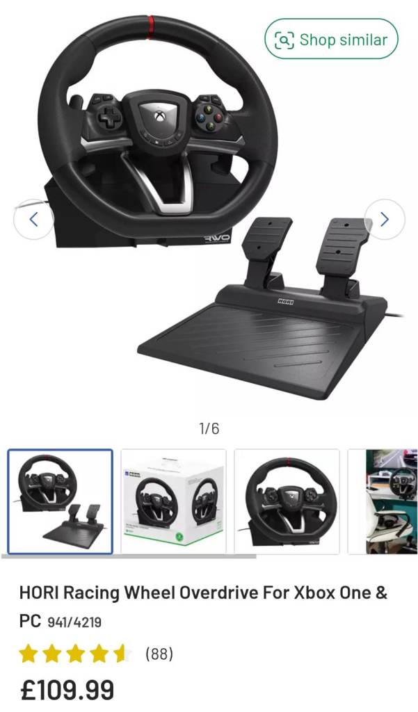 Hori Racing Wheel, Pedals and Stand