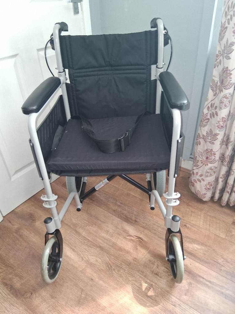 NRS Healthcare Attendant Wheelchair - Silver, Brand New Condition