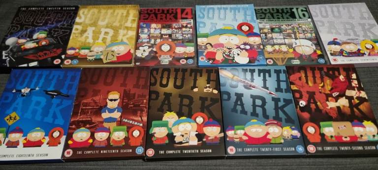 South Park DVD collection. Season 12 to 22.
