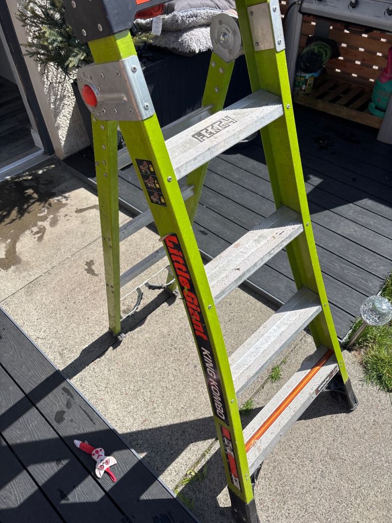 Little Giant King Kombo Ladder – Green, Good Condition