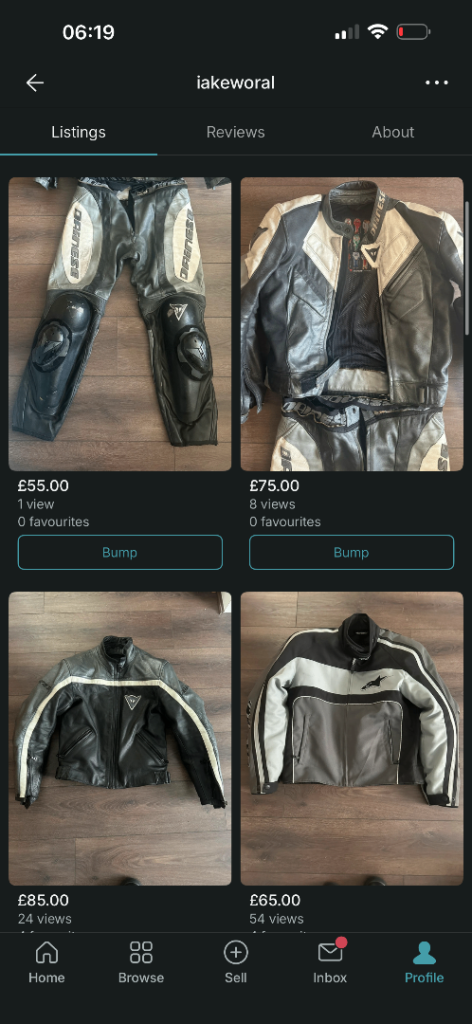Used Motorbike Gear for sale cheap