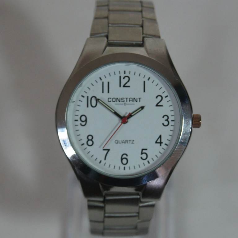 Working Boxed Gents Constant S565S Stainless Steel Quartz Wristwatch