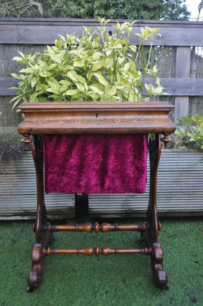 Burr Walnut Victorian work box