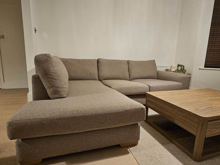 Like new NEXT Houghton Sofa Deep Sit, Medium corner chaise- left hand rrp £1999