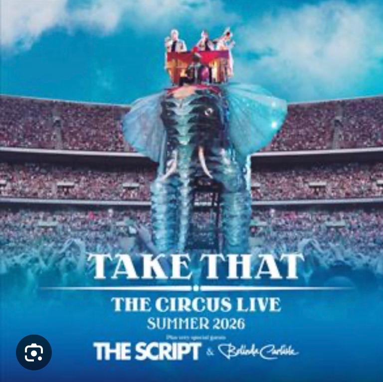 Take That Circus Tour Tickets X2 £80per ticket
