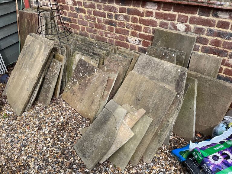 Garden paving slabs