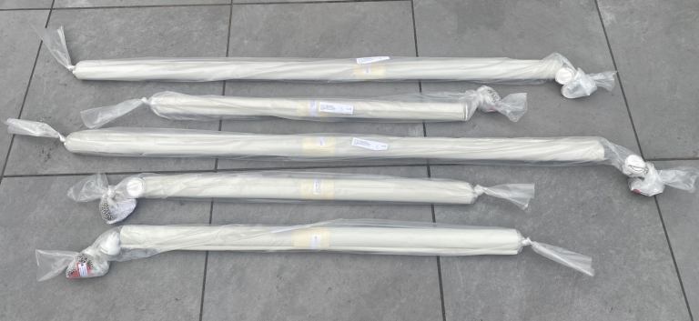 Brand New Bahamas Blackout Dark Creme Roller Blinds