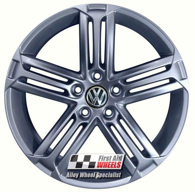 R674BT Swap VW GOLF R MK6 4x 18'' GENUINE TALLADEGA BLUE TONE CHROME ALLOY WHEELS