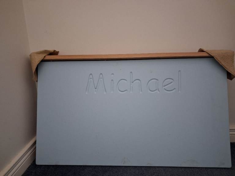 Name Boys Blue Single Headboard