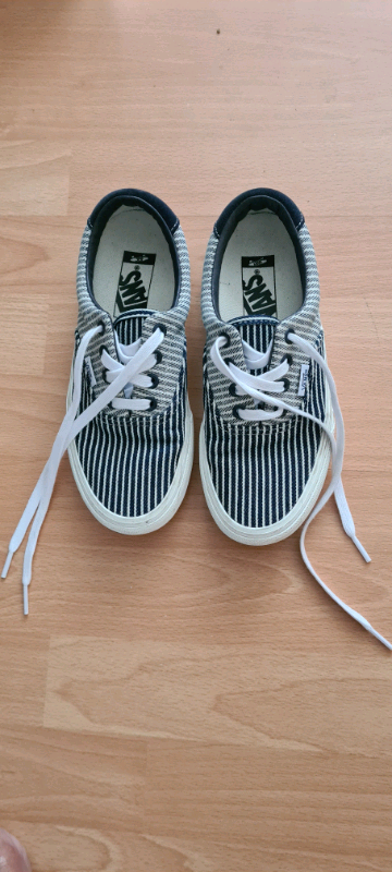 Black/White Striped Vans 