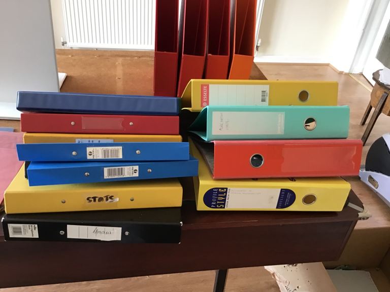 Bundle of Assorted Lever Arch Files and Magazine Holders – Good Condition