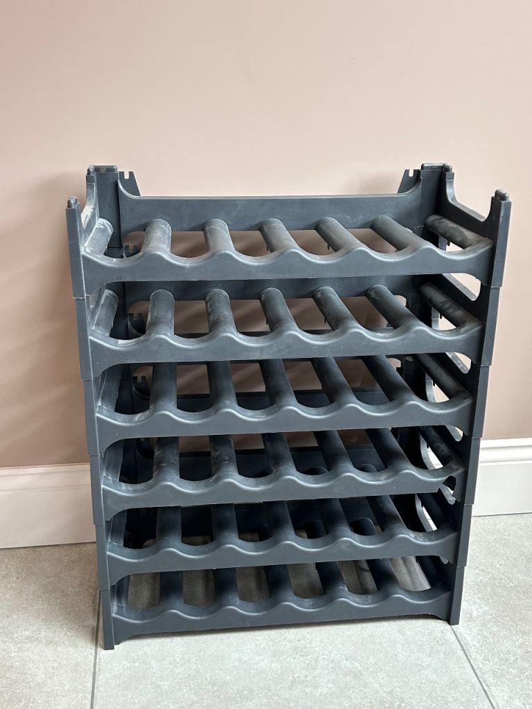 Grey Plastic Wine Rack – Holds 36 bottles £15 pick up from N13