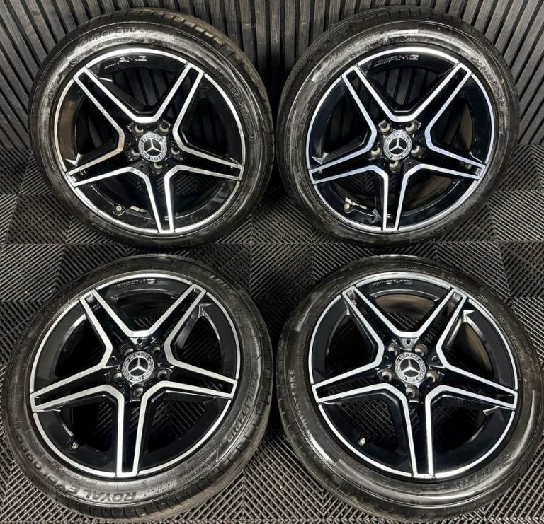 18'' GENUINE MERCEDES AMG A CLASS CLA B ALLOY WHEELS TYRES ALLOYS W177