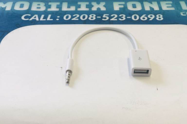 USB to AUX 3.0mm Adapter Cable For Mobile Phones and Laptops Available