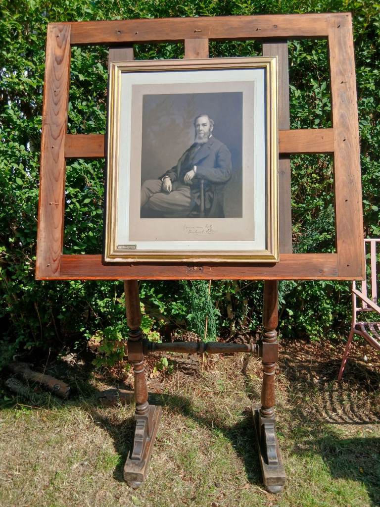 Large Antique Oak Artists Studio Easels 