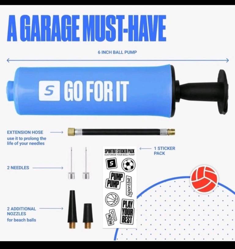 Bnib Play for it ball pump kit.