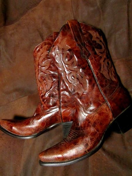 new- Ladies or mens Leather Cowboy Boots by Corral Boots size 6 - brown