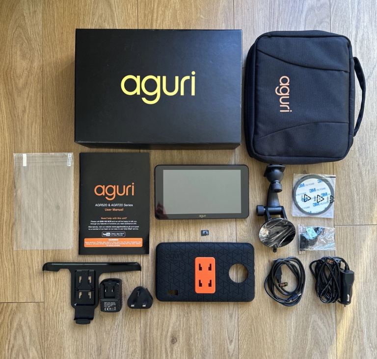 Aguri AGR720 Portable Navigation Device Sat Nav Built-In Dash Cam