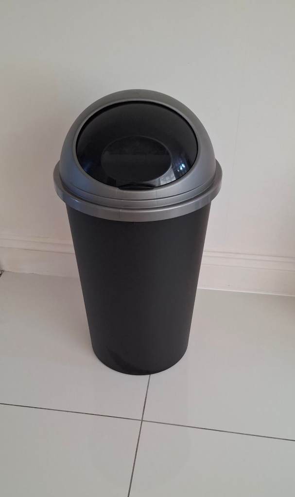 Kitchen bin with swing lid