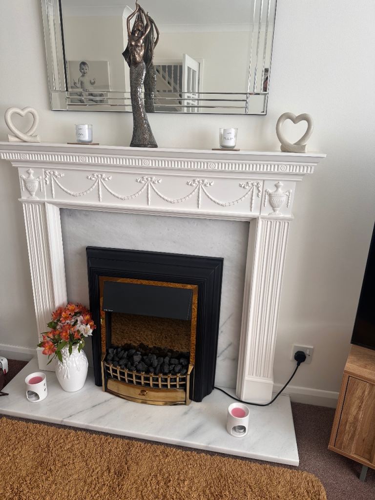White fire surround 
