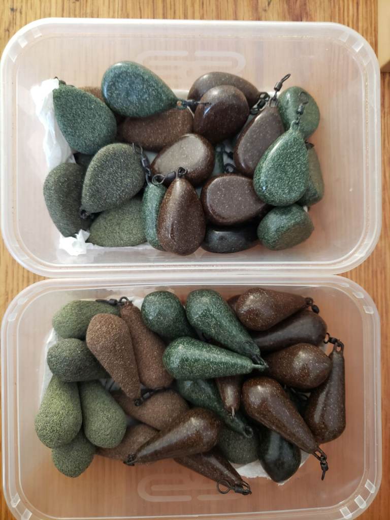 NEW 2oz ,3oz ,3.5oz Flat Pear and Dumpy Distance Fishing Lead Weights 