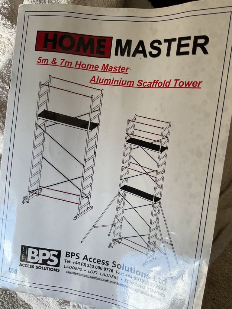 Home Master Aluminium Scaffold Tower - 5m & 7m Options