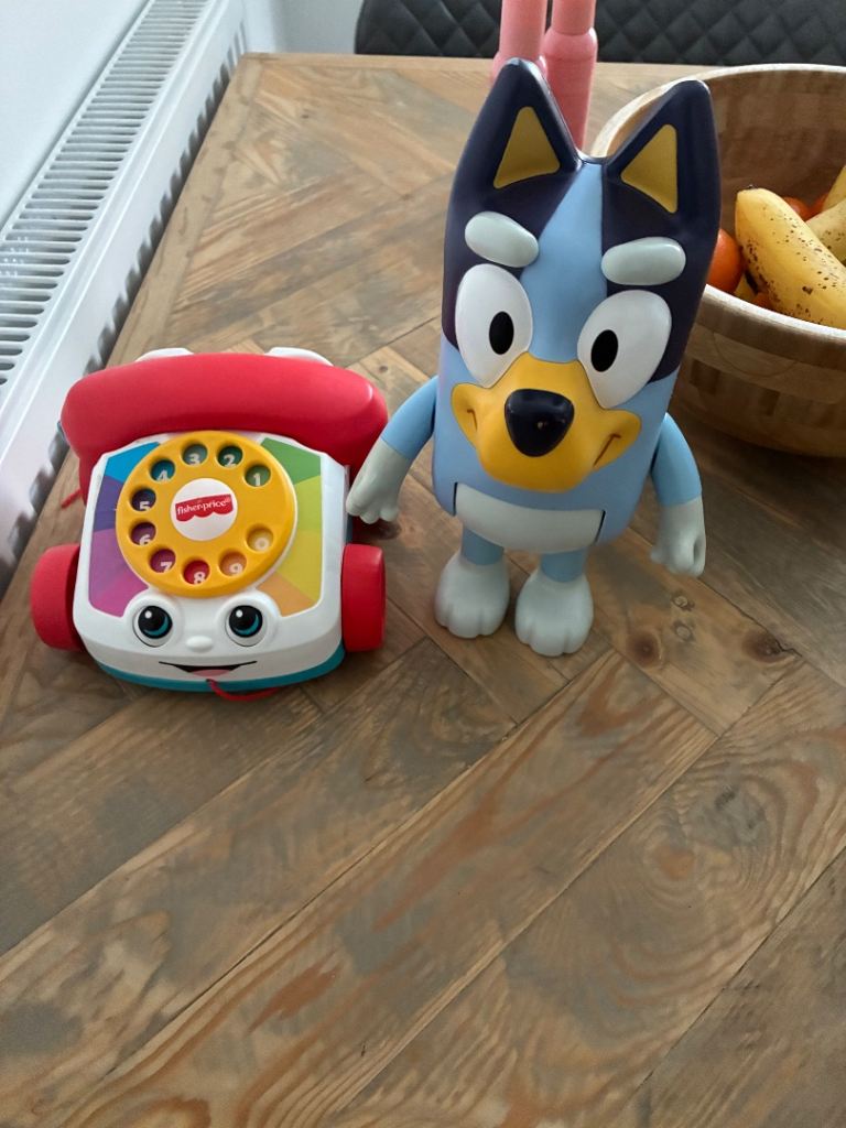 FREE Fisher-Price Chatter Telephone and Bluey Figure – Good Condition