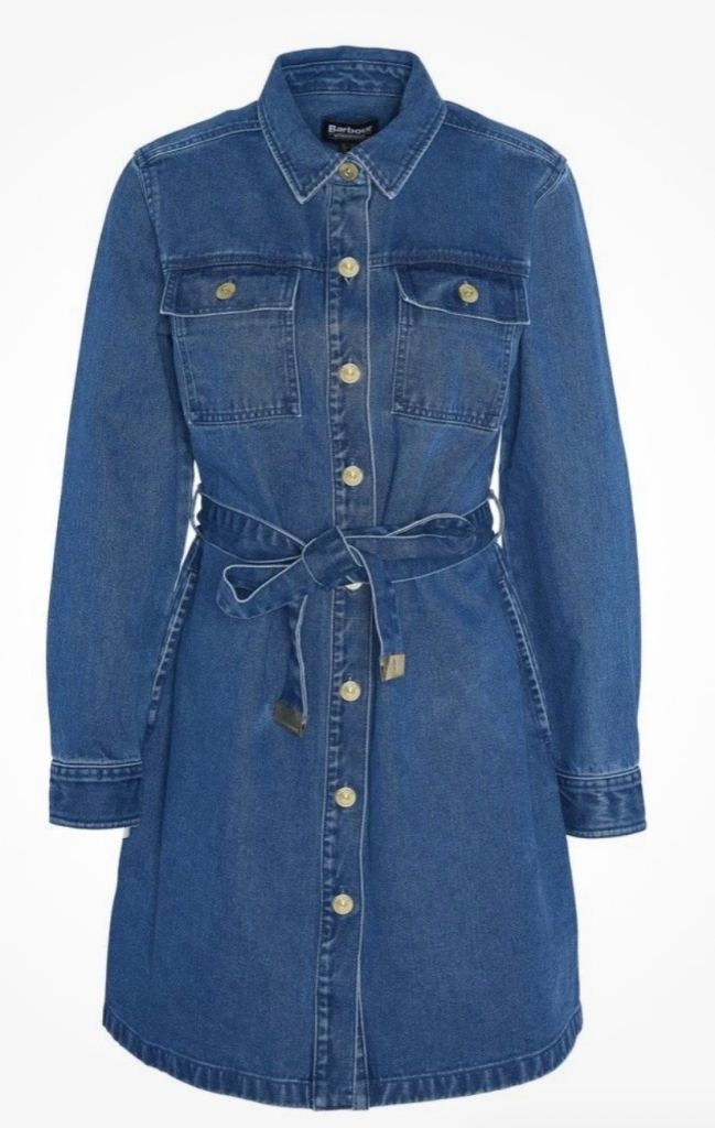 Barbour Denim Shirt Dress – Belted, Excellent Condition