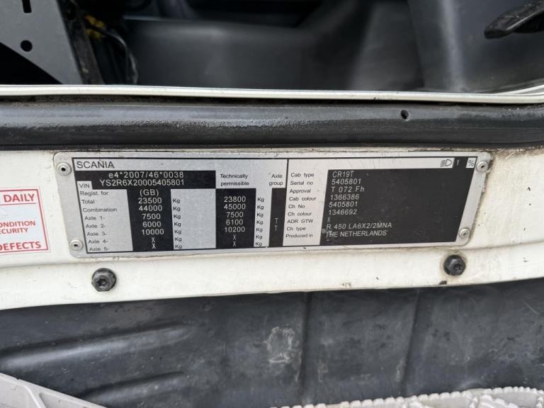 2016 SCANIA R450 TOPLINE STREAMLINE EURO 6 
