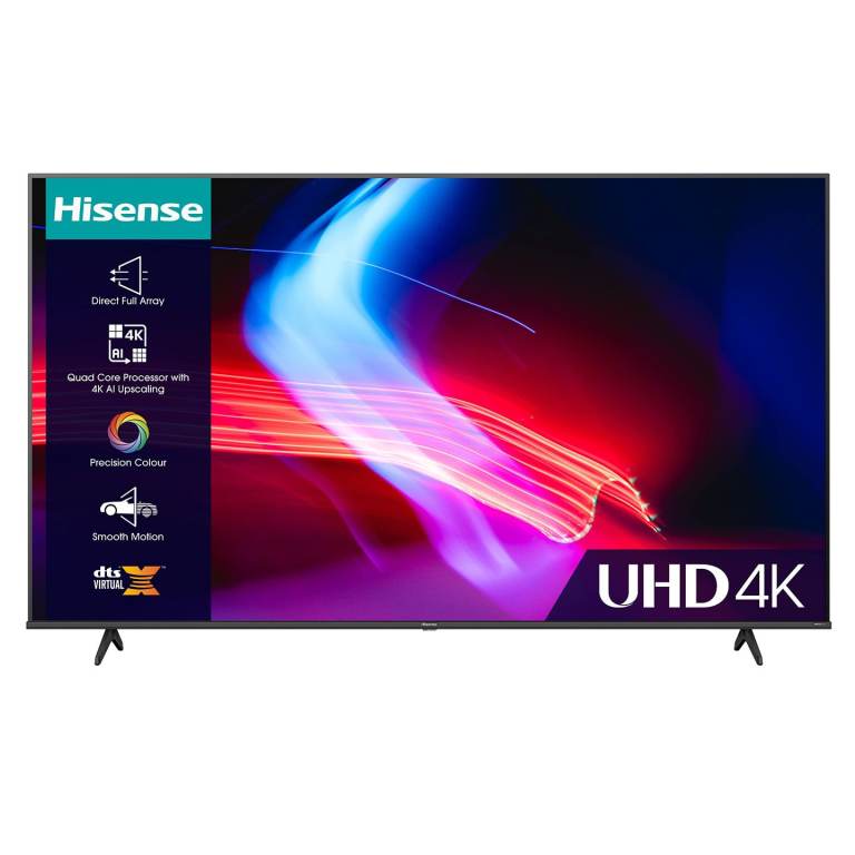 Hisense 50 inch Frameless Smart 4K UHD LED TV, Apps, Wifi, Freeview Play, Voice Remote, Boxed