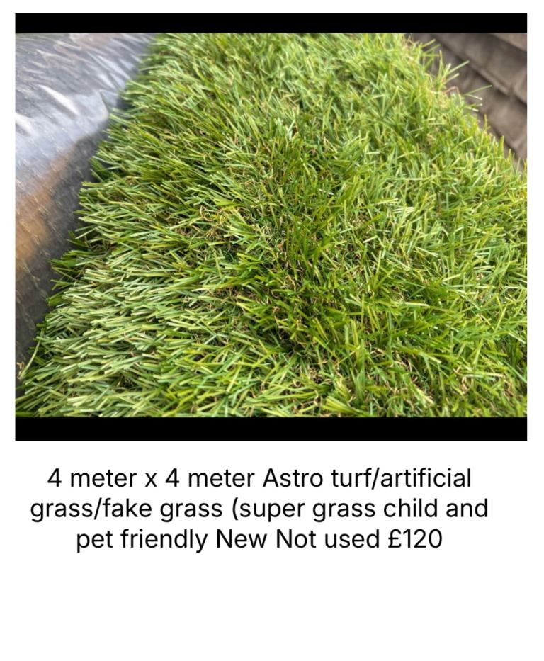4mx4m fake grass artificial grass astro turf £120 