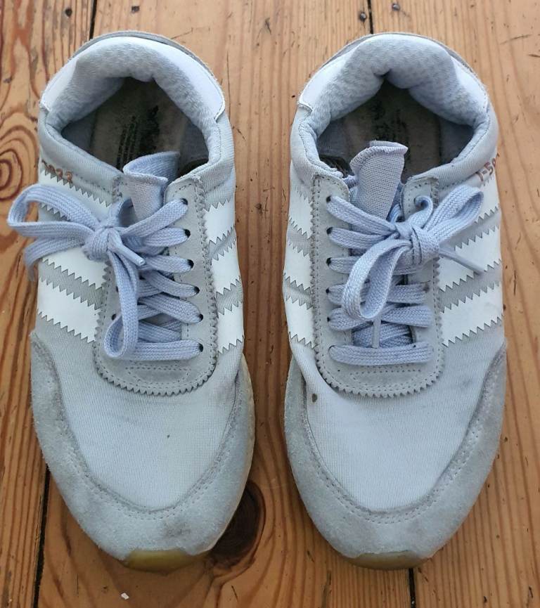 For sale is a pair of Adidas I-5923 trainers, UK4.