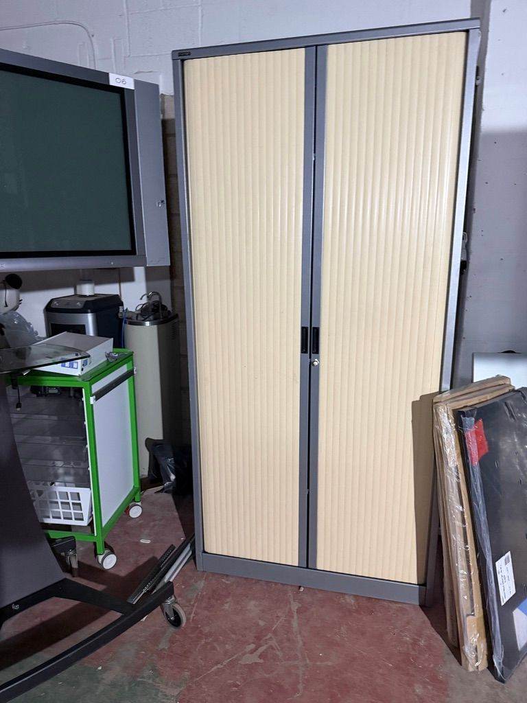 Tall Tambour Office Garage Metal Storage Cabinet/Filing Office Cupboard/208cm