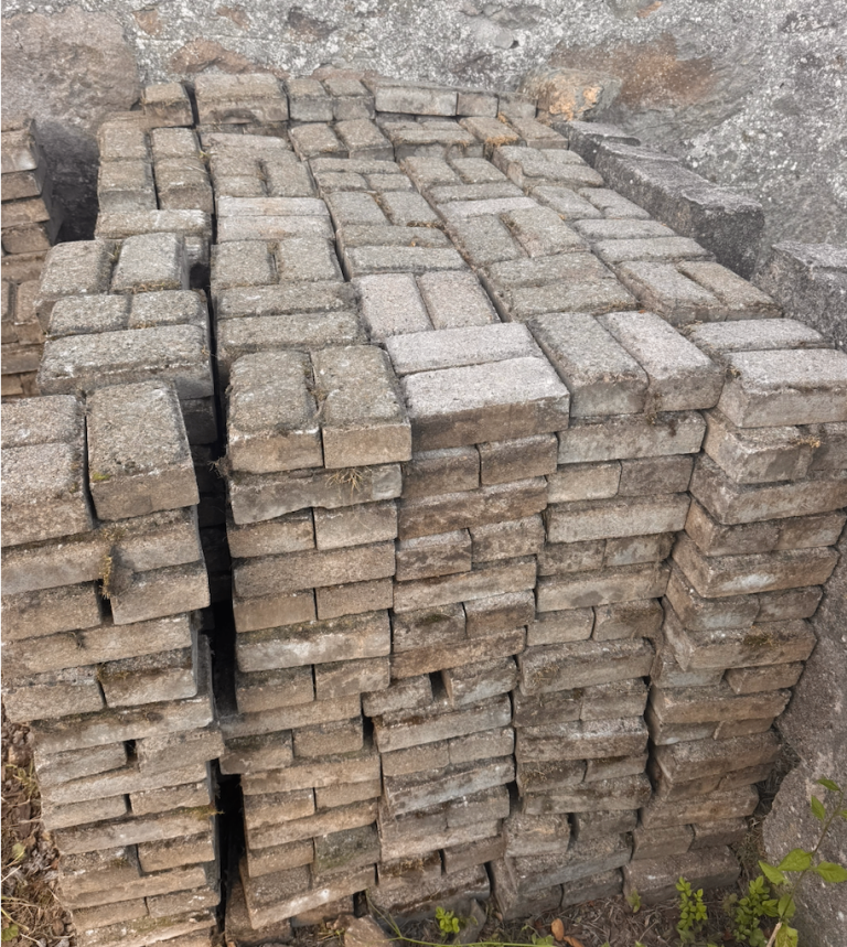 Grey bricks from patio - approx 2500 (90m2)