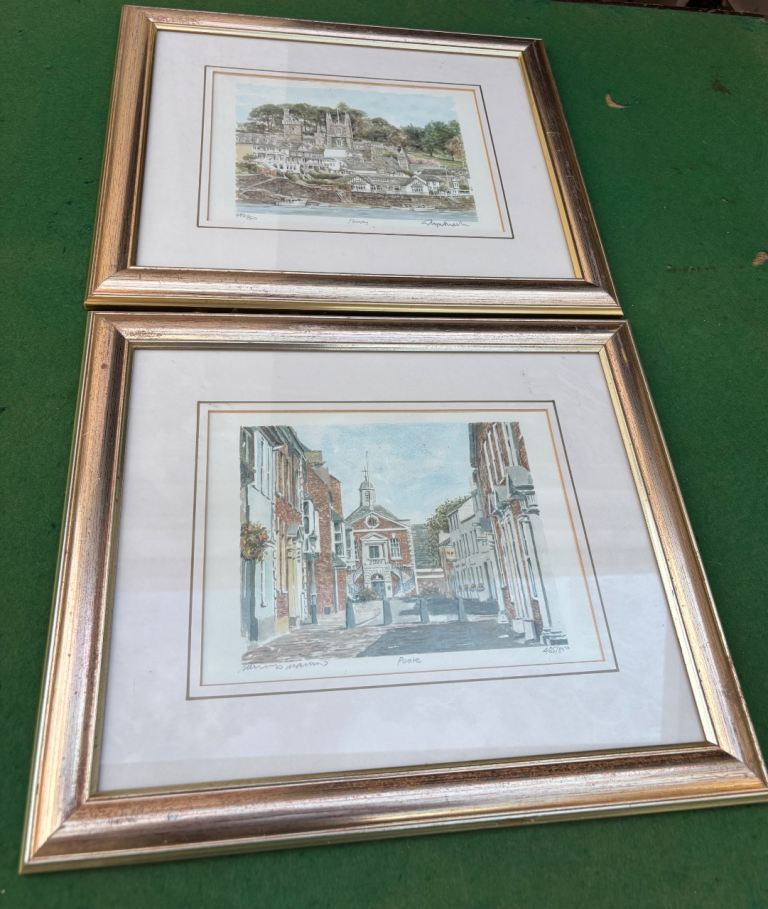 Pair of Framed Watercolour Prints by Martin & Davies