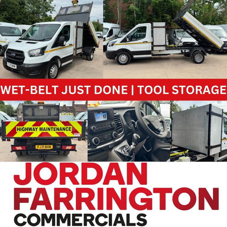 2021 '71Reg' FORD TRANSIT SINGLE CAB TOOLPOD TIPPER**BRAND NEW WET BELT FITTED**