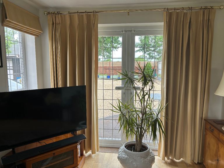 Heavyweight Gold fully lined curtains *reduced*!!!