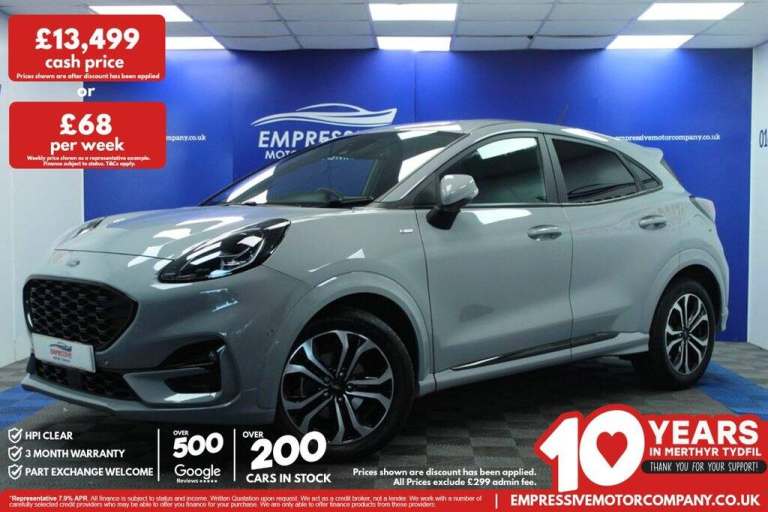 2020 70 FORD PUMA 1.0T ECOBOOST MHEV ST-LINE SUV 5DR PETROL MANUAL EURO 6 (S/S)