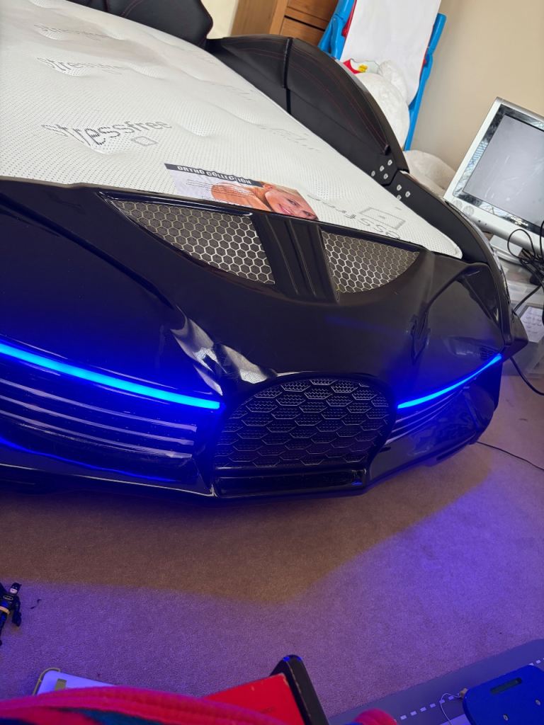 Single car bed with mattress