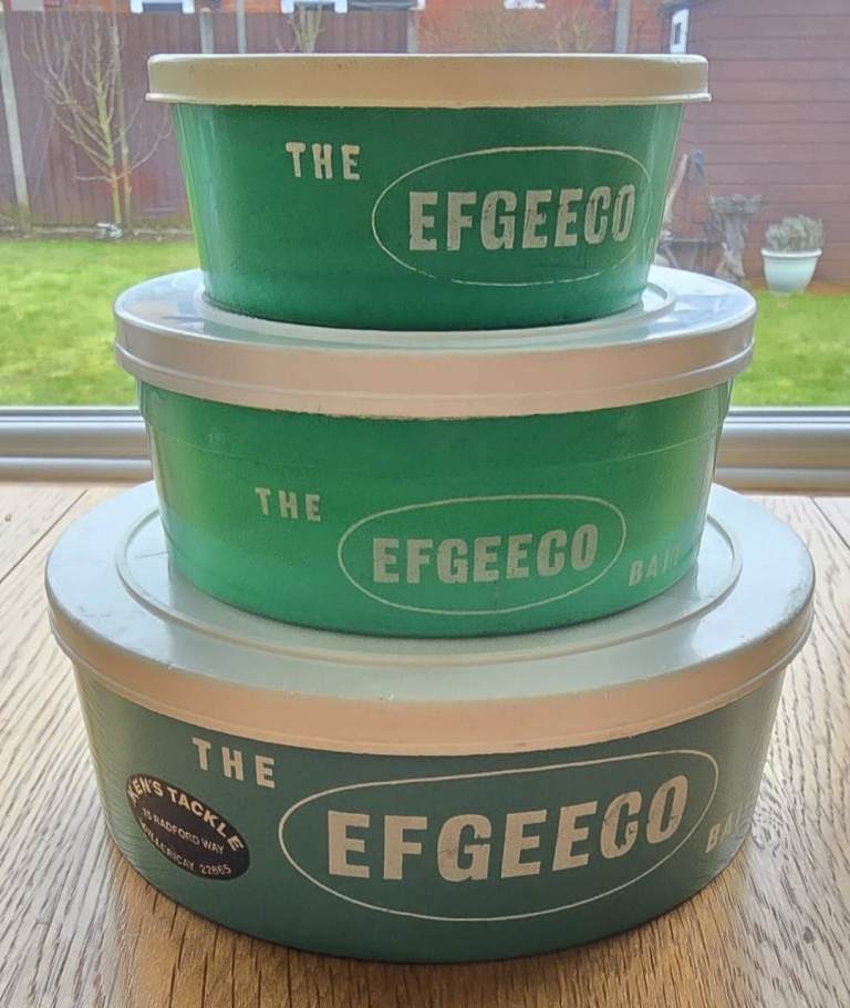 Vintage EFGEECO Maggot/Bait box set - Small, Medium, Large