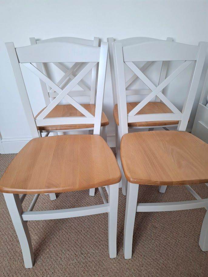 John Lewis ANYDAY Clayton Beech Wood Dining Chairs Set of 4 shaker solid Classic