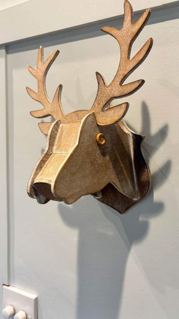 image for Wooden Reindeer Christmas Decorations Wall Hanging