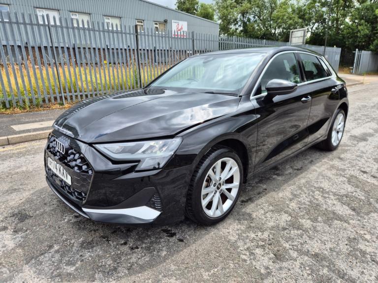 2025 74 AUDI A3 30 TFSI Sport 5dr Black Damaged Salvage