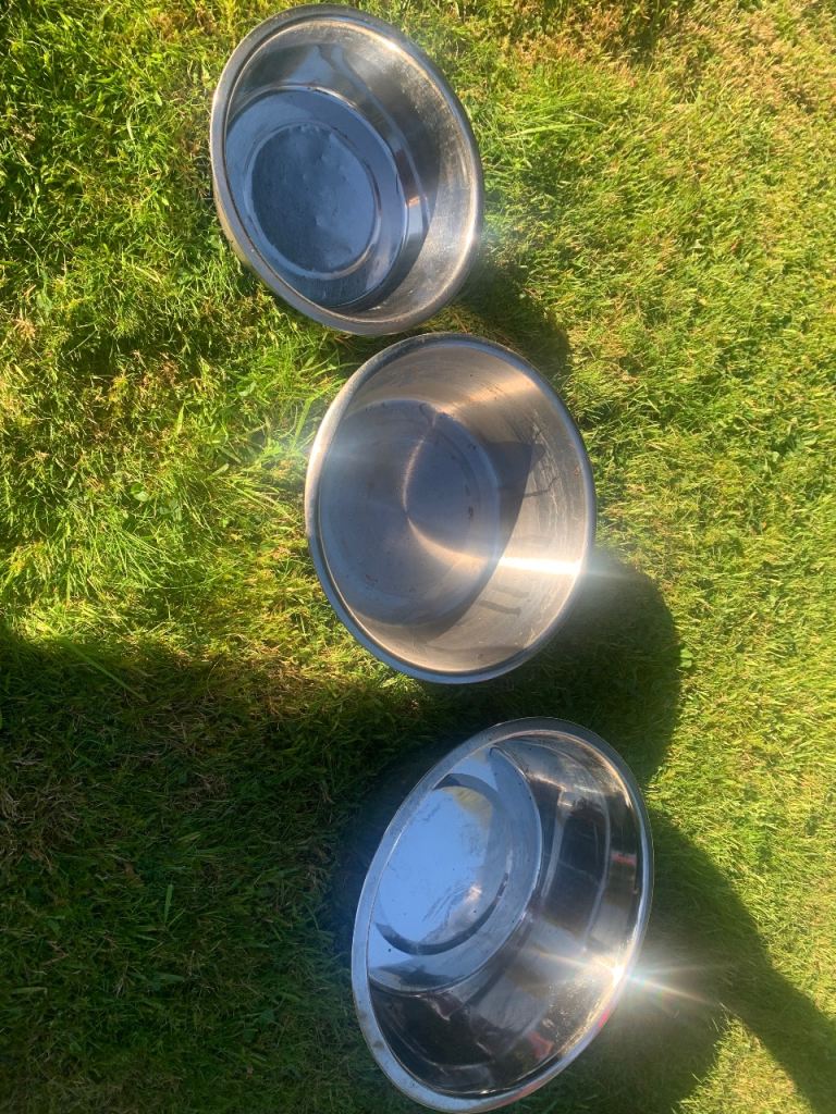 Stainless steel dog bowls