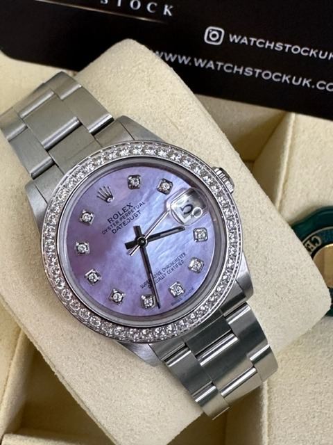 ROLEX 31MM STEEL STONE SET