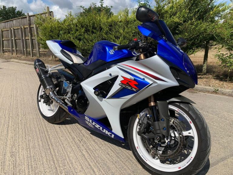 2008 08 SUZUKI GSXR 1000 K8 GSXR1000 SUPER SPORT BLUE  WHITE HPI CLEAR