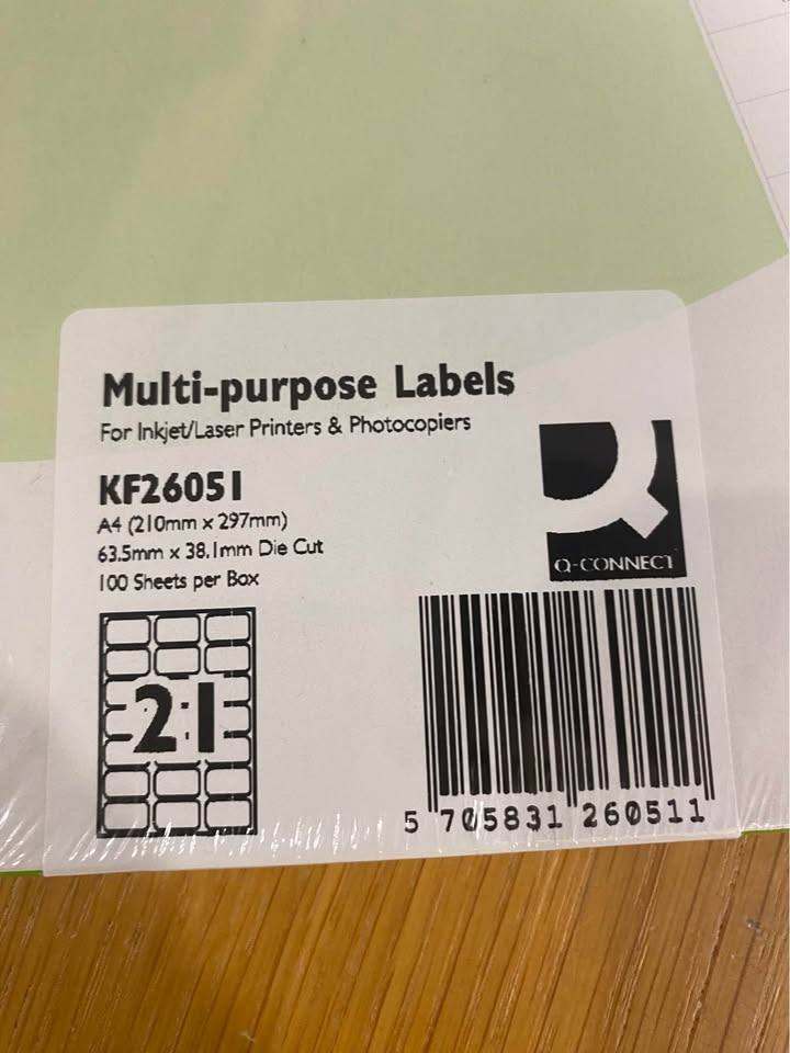  Multi Purpose Printer Labels